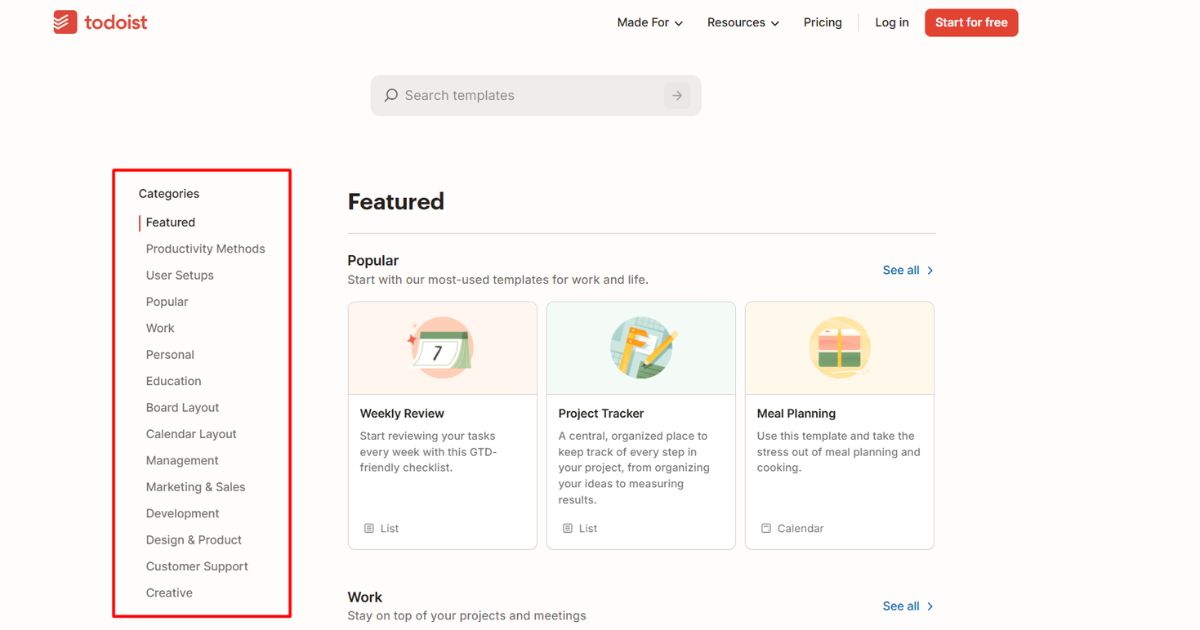 Todoist Features